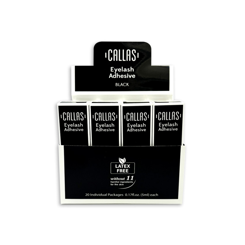 Callas Eyelash Adhesive(Glue) with Display Latex Free 20 pcs (Black) Callas Eyelash Adhesive(Glue) with Display Latex Free 20 pcs (Black)