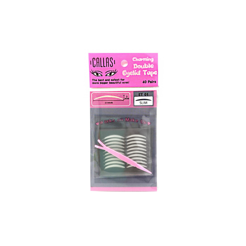 Callas Charming Double Eyelid Tape with Easy Applicator 40 pairs (ET01 SLIM)