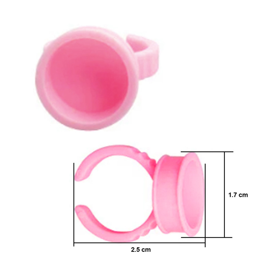 Callas Disposable Eyelash Extension Glue Holder/Ring (100pcs)-Pink Callas Disposable Eyelash Extension Glue Holder/Ring (100pcs)-Pink