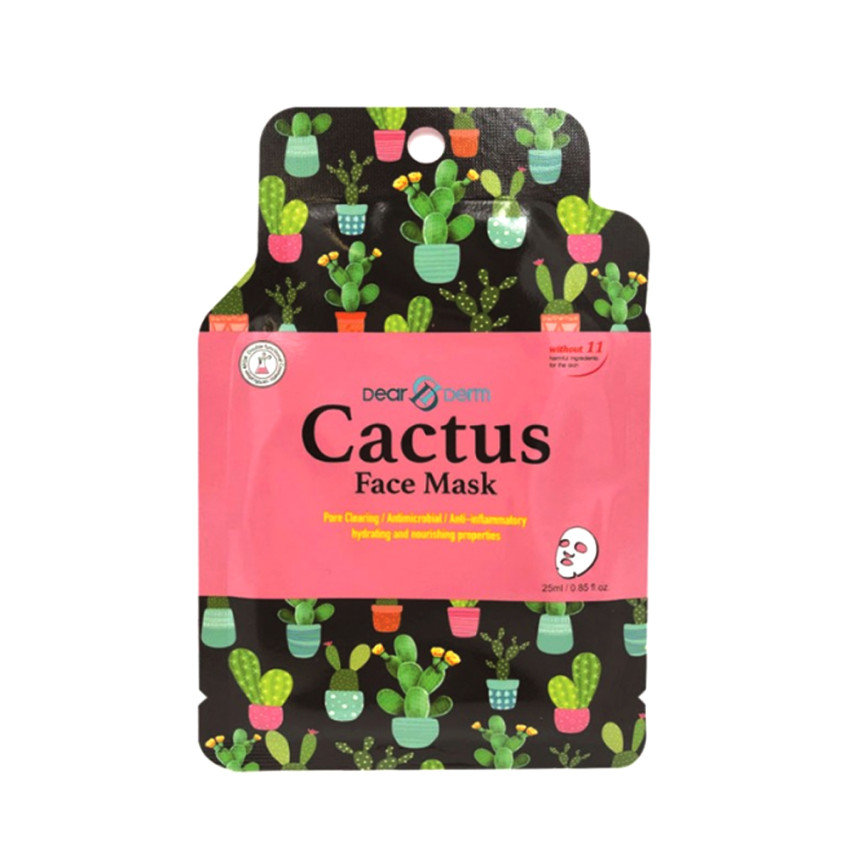 Dearderm Cactus Face Mask Sheet 25ml / 0.85 fl.oz. Dearderm Cactus Face Mask Sheet 25ml / 0.85 fl.oz.