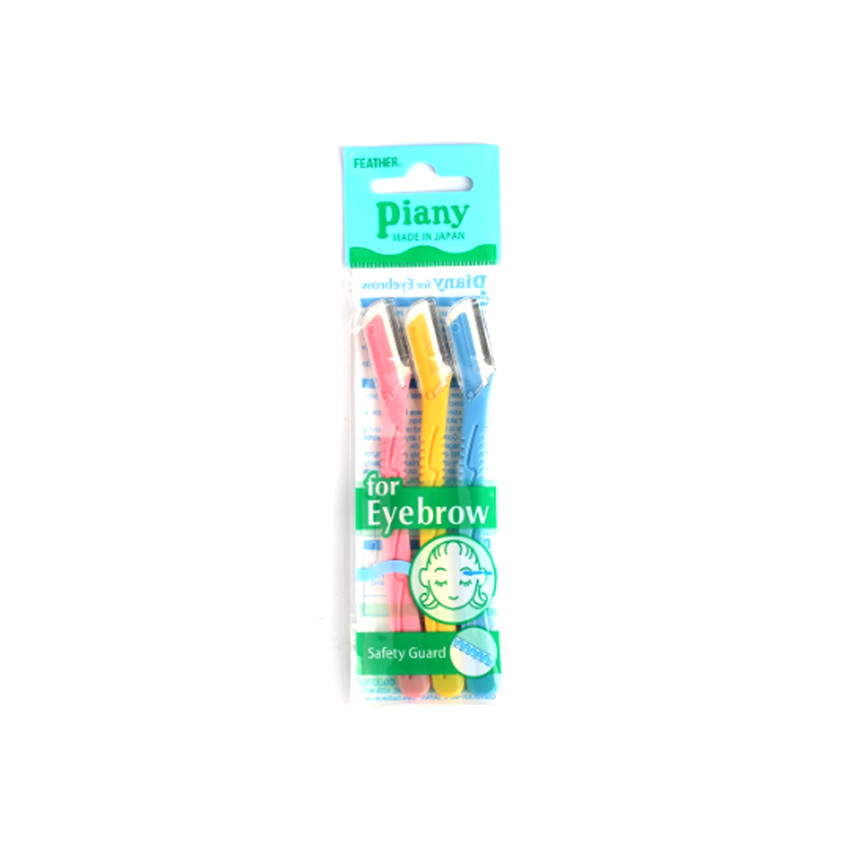Feather Piany ML Razor With Guard For Eyebrow 3pcs (PI-ML) x 12 Packages