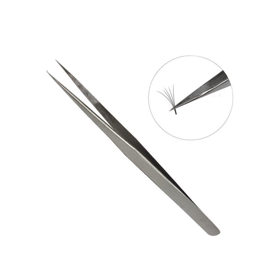 Vetus Stainless Tweezers Volume and Individual Eyelash Extension Application Tool -ST-11  Straight (Very Fine Tip) 