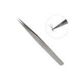 Vetus Stainless Tweezers Volume and Individual Eyelash Extension Application Tool -ST-12  Straight (Medium Tip) 