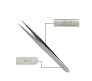 Vetus Stainless Tweezers Volume and Individual Eyelash Extension Application Tool -ST-12  Straight (Medium Tip) 