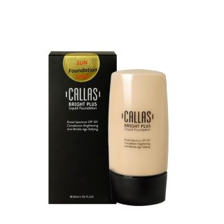 Callas Bright Plus Liquid Foundation #1 -SPF50-(Light Beige) (1.76 oz/50 ml)
