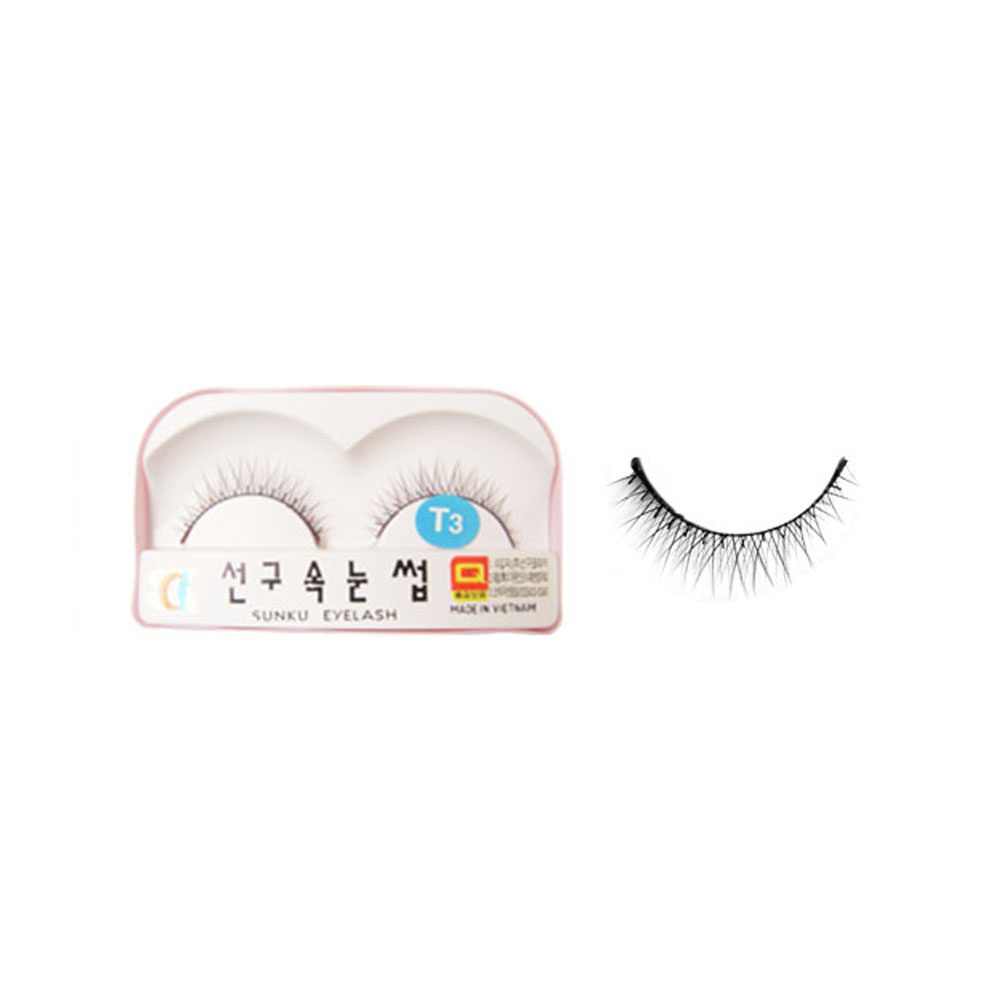 Sunku Eyelash w/Glue #T3 (10pcs/box) Sunku Eyelash w/Glue #T3 (10pcs/box)