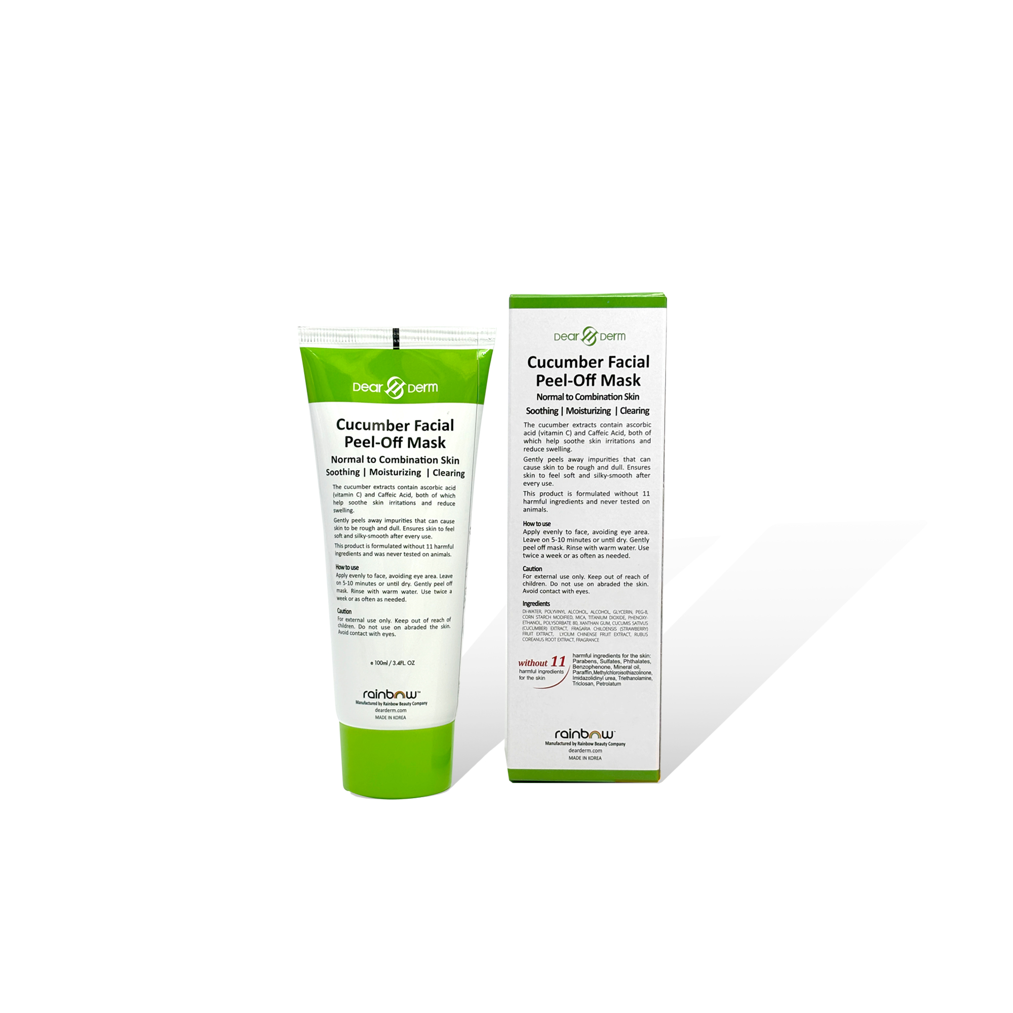 Dearderm Cucumber Facial Peel-Off Mask Normal to Combination Skin Dearderm Cucumber Facial Peel-Off Mask Normal to Combination Skin