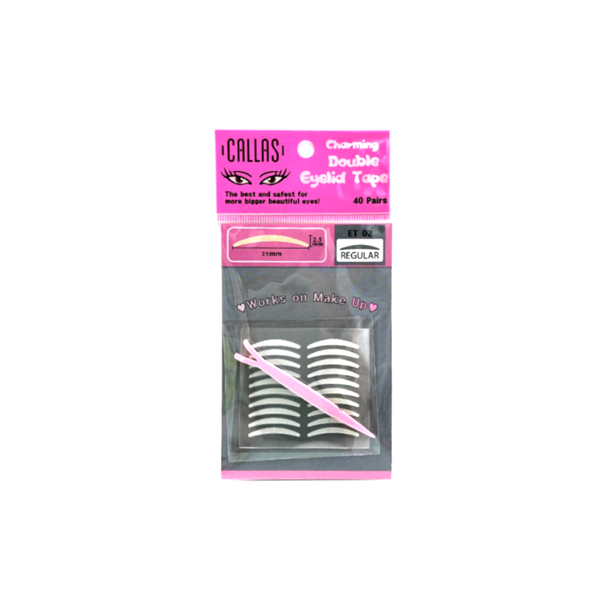 Callas Charming Double Eyelid Tape with Easy Applicator 40 pairs (ET02 REGULAR) Callas Charming Double Eyelid Tape with Easy Applicator 40 pairs (ET02 REGULAR)
