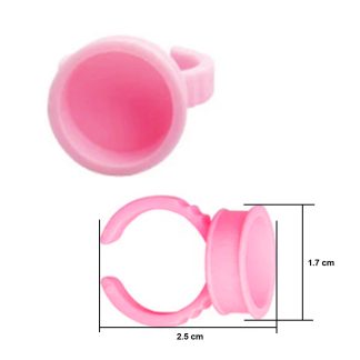 Callas Disposable Eyelash Extension Glue Holder/Ring (100pcs)-Pink