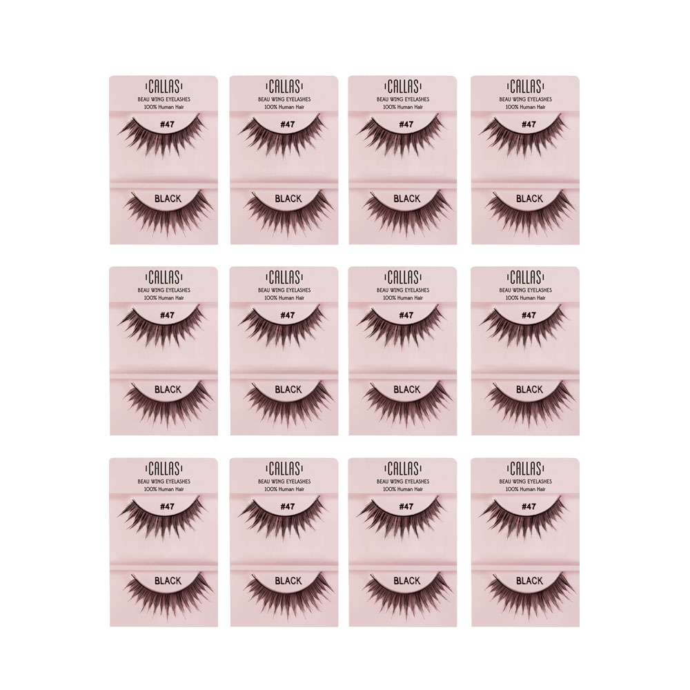 Callas Beau Wing Eyelashes #47 (1 pair x Minimum 12 sets) Callas Beau Wing Eyelashes #47 (1 pair x Minimum 12 sets)