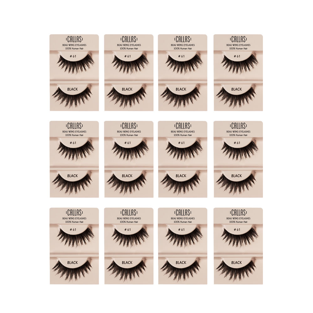 Callas Beau Wing Eyelashes #61 (1 pair x Minimum 12 sets) Callas Beau Wing Eyelashes #61 (1 pair x Minimum 12 sets)
