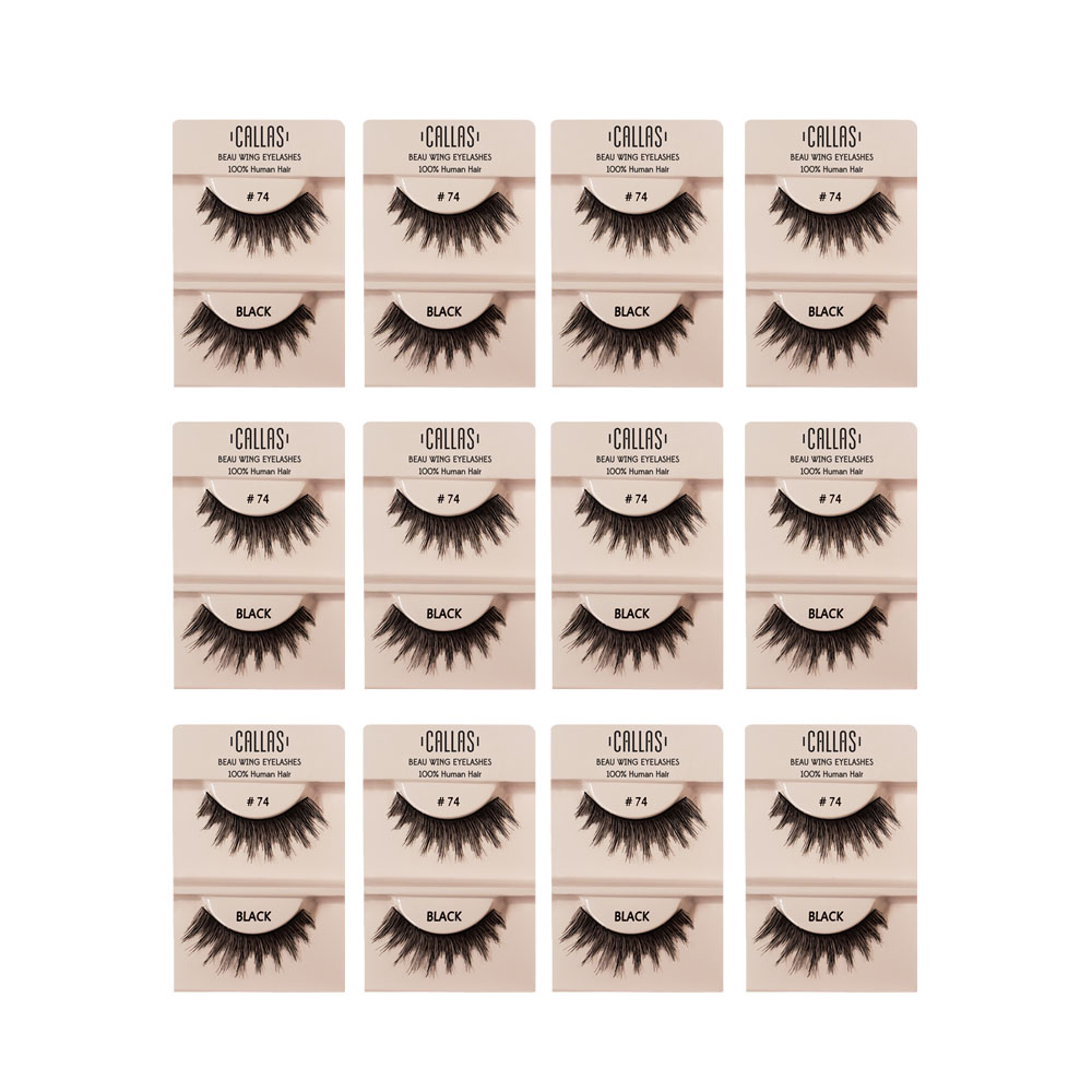 Callas Beau Wing Eyelashes #74 (1 pair x Minimum 12 sets) Callas Beau Wing Eyelashes #74 (1 pair x Minimum 12 sets)