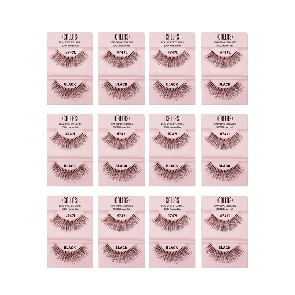 Callas Beau Wing Eyelashes #747 L (1 pair x Minimum 12 sets) Callas Beau Wing Eyelashes #747 L (1 pair x Minimum 12 sets)