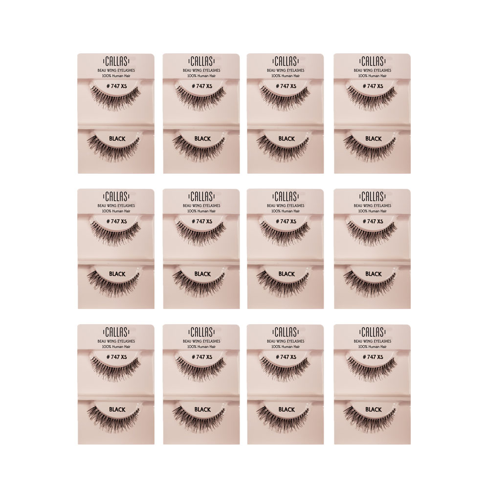 Callas Beau Wing Eyelashes #747 XS (1 pair x Minimum 12 sets) Callas Beau Wing Eyelashes #747 XS (1 pair x Minimum 12 sets)