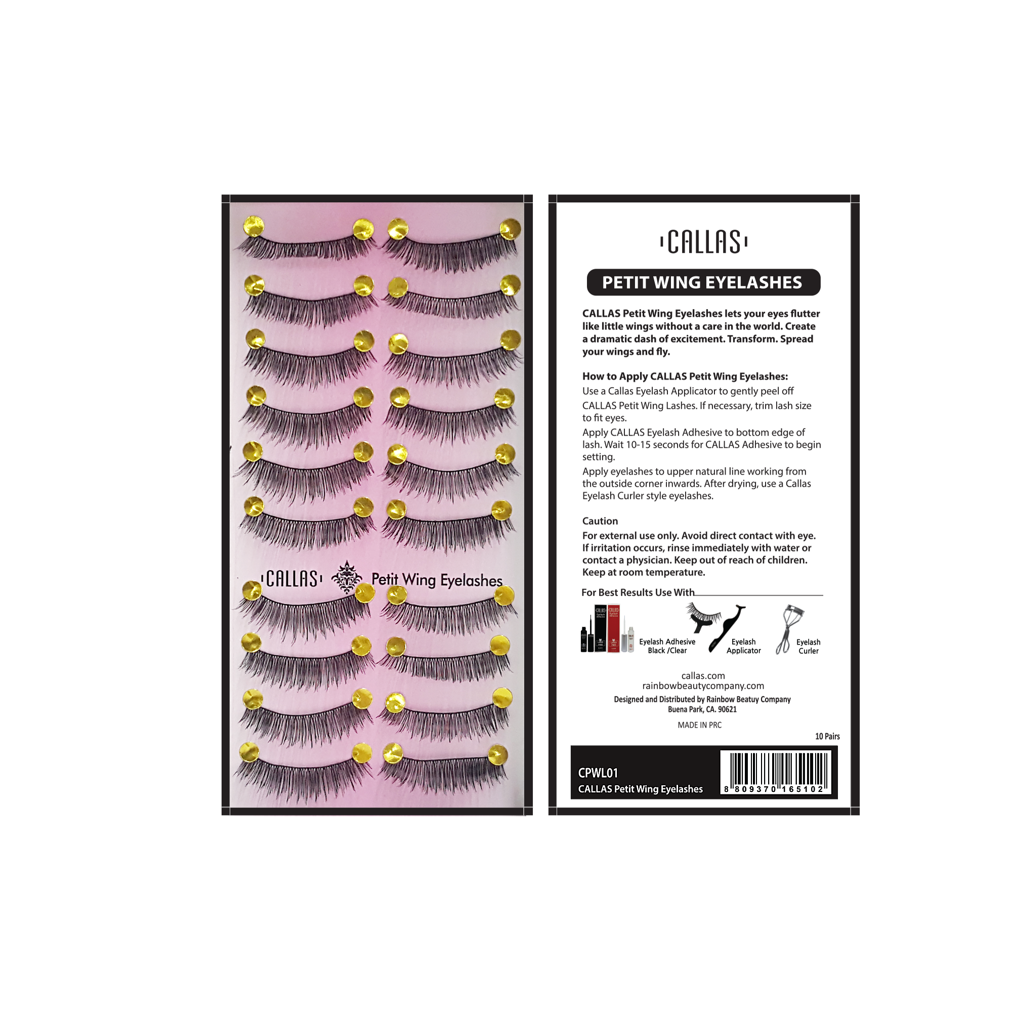 Callas Petit Wing Eyelashes (CPWL-01) -10 Pairs Callas Petit Wing Eyelashes (CPWL-01) -10 Pairs