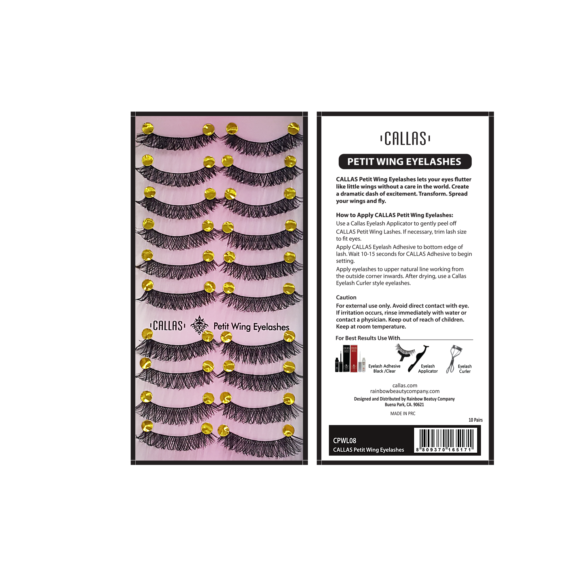 Callas Petit Wing Eyelashes (CPWL-08) -10 Pairs Callas Petit Wing Eyelashes (CPWL-08) -10 Pairs