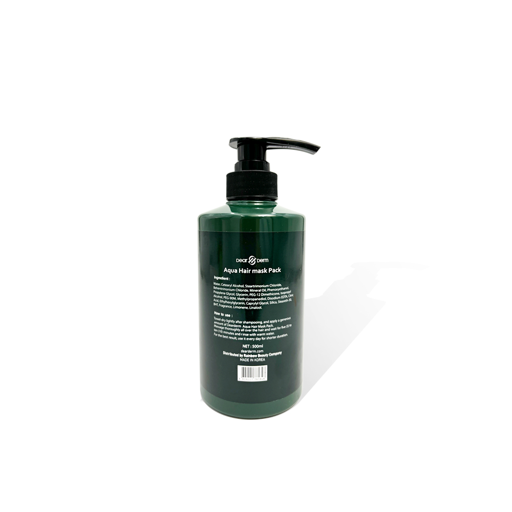 Dearderm Aqua Hair Mask Pack 16.907oz / 500ml Dearderm Aqua Hair Mask Pack 16.907oz / 500ml