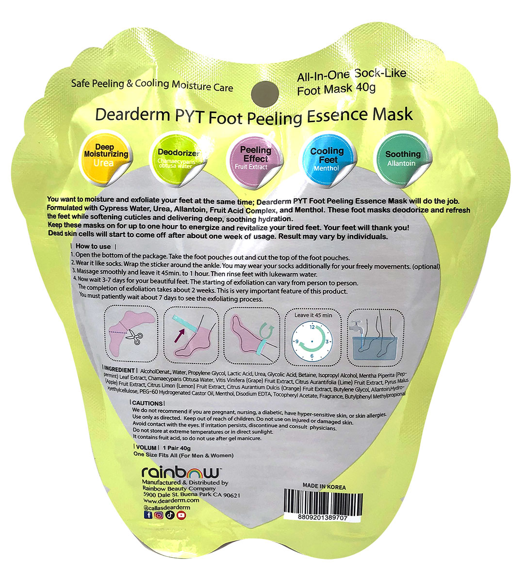 Dearderm PYT Foot Peeling Essence Mask Dearderm PYT Foot Peeling Essence Mask