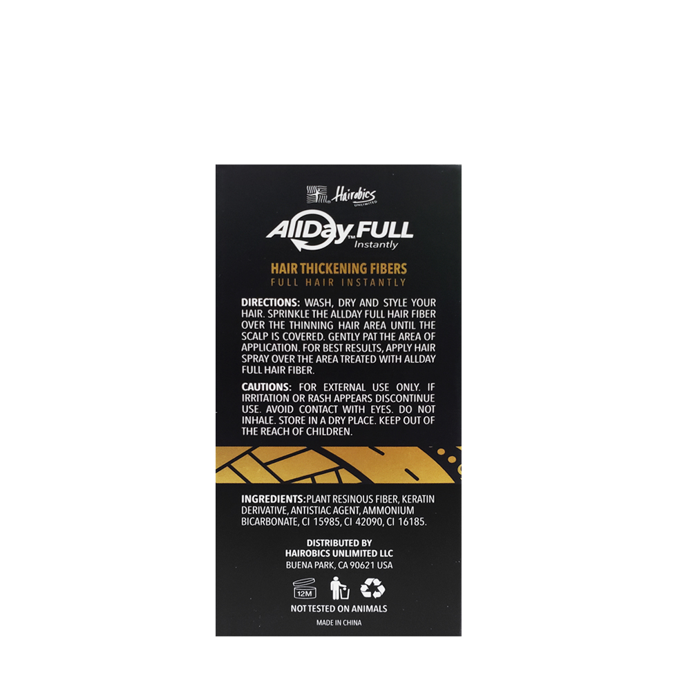 All Day Full Instantly Hair Thickening Fibers Black / Black - 0.7oz (20g) All Day Full Instantly Hair Thickening Fibers Black / Black - 0.7oz (20g)