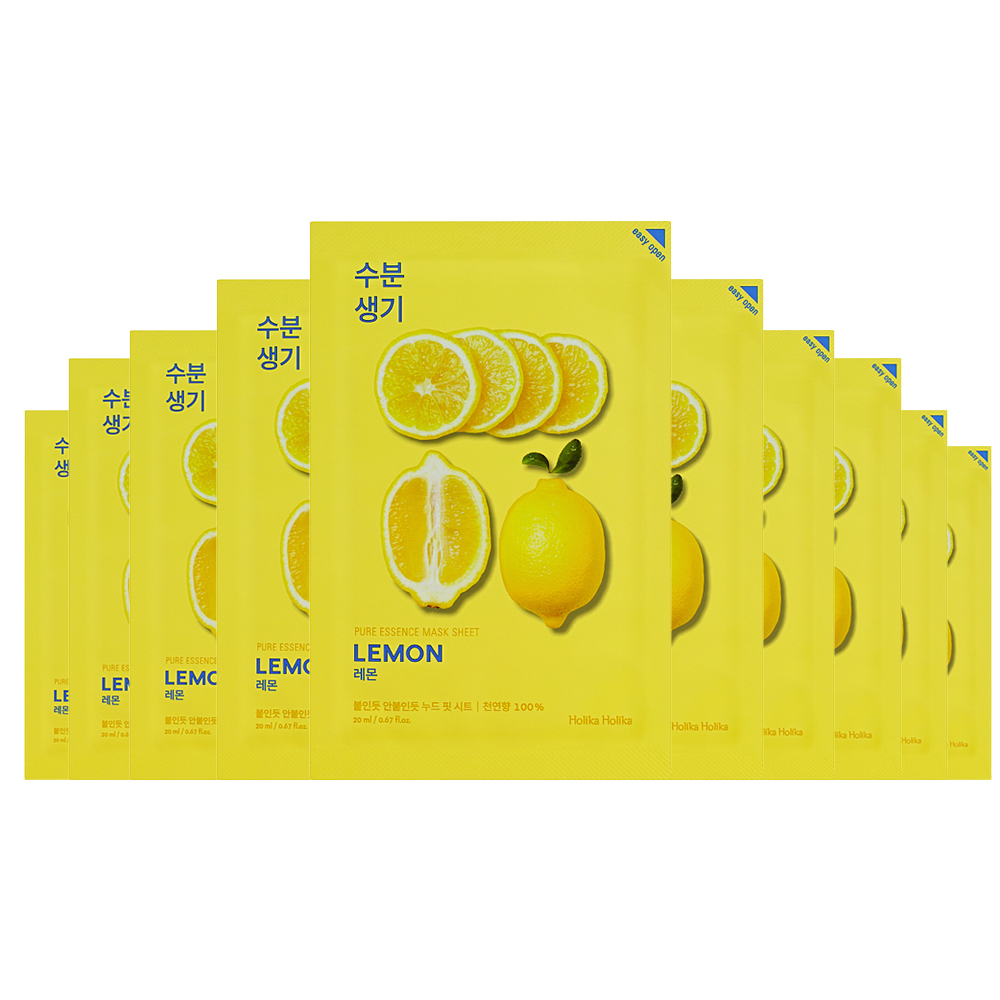 Holika Holika Pure Essence Mask Sheet - Lemon (10pcs) Holika Holika Pure Essence Mask Sheet - Lemon (10pcs)