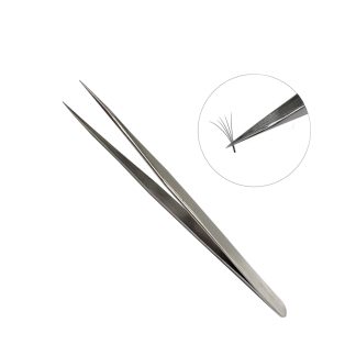 Vetus Stainless Tweezers Volume and Individual Eyelash Extension Application Tool -ST-10  Straight (FineTip)